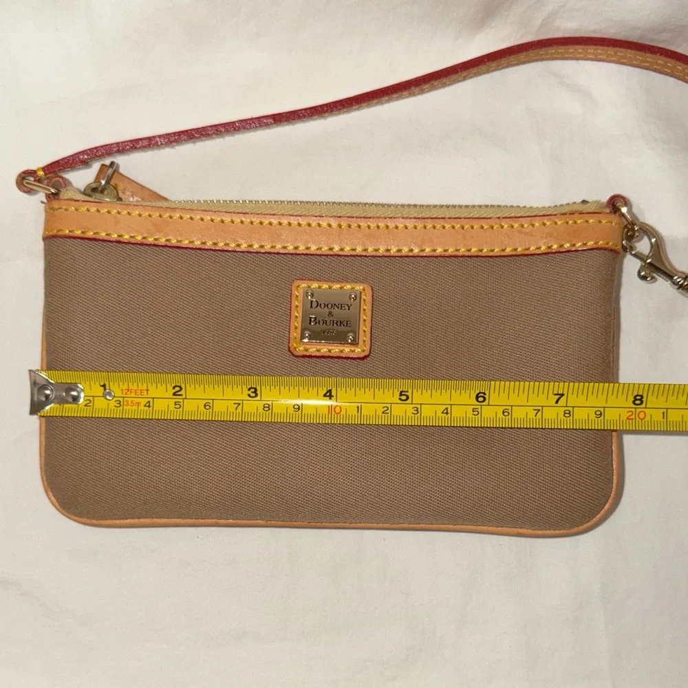 Dooney & Bourke Tan and Brown Clutch/Wristlet - Picture 6 of 7
